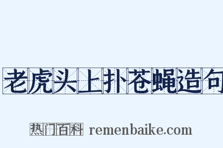 老虎头上扑苍蝇造句是什么意思的图片